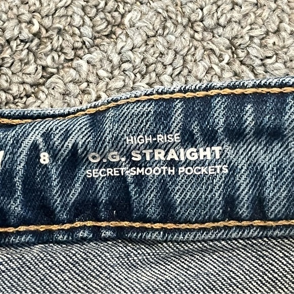 Old Navy Shorts Womens Size 8 Two Toned Denim O.G. Straight High Rise Jean NWT - Picture 4 of 12